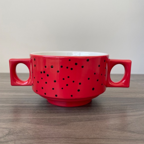Hand Painted Black Minimalist Dot Mug - Picture 1 of 8